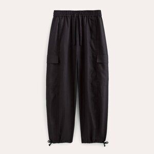 Everlane Women's Cargo Curve Pant in Linen in Black, Size Large
